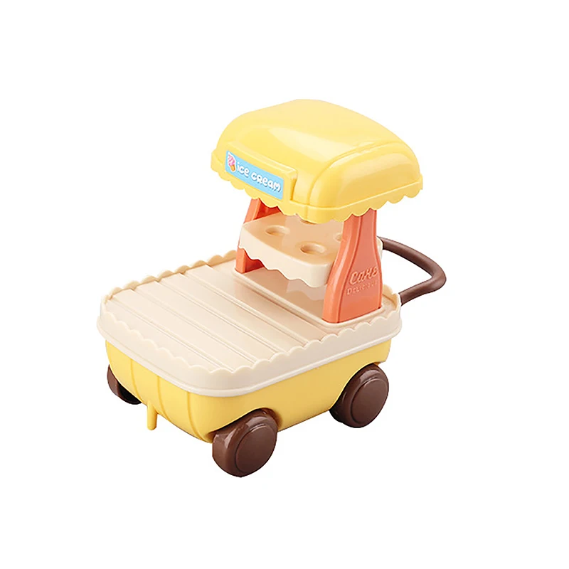 1:12 Roztomilý Miniatúrne Jedálenský Auto Dezert Košíka Simulácia Ice Cream Predajné Modelu Vozidla Doll House Potravín Hračky Model Príslušenstvo