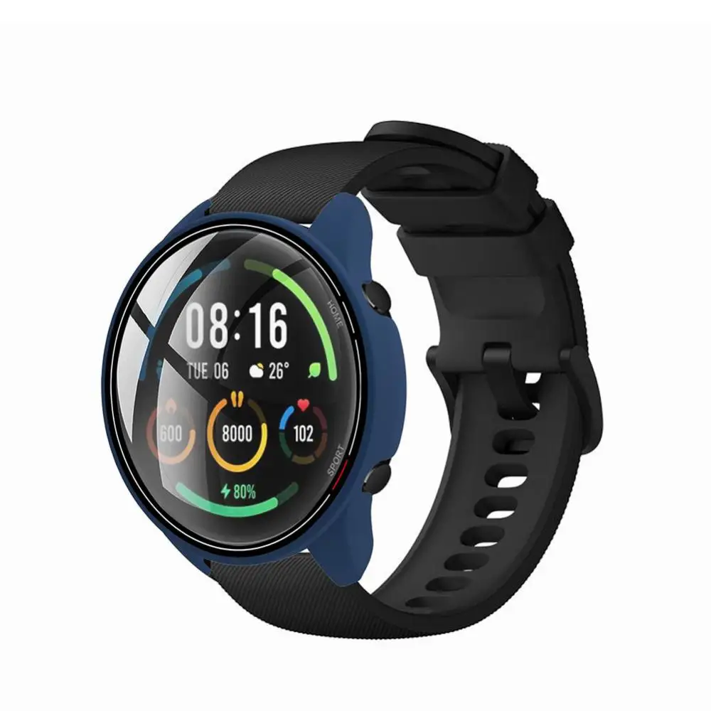 1/2KS 9H Tvrdeného Skla Screen Protector Prípade Shell Rám vhodný pre Mi Watch Color Športová Verzia Smartwatch