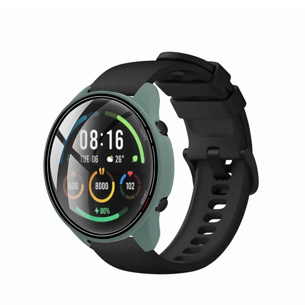1/2KS 9H Tvrdeného Skla Screen Protector Prípade Shell Rám vhodný pre Mi Watch Color Športová Verzia Smartwatch