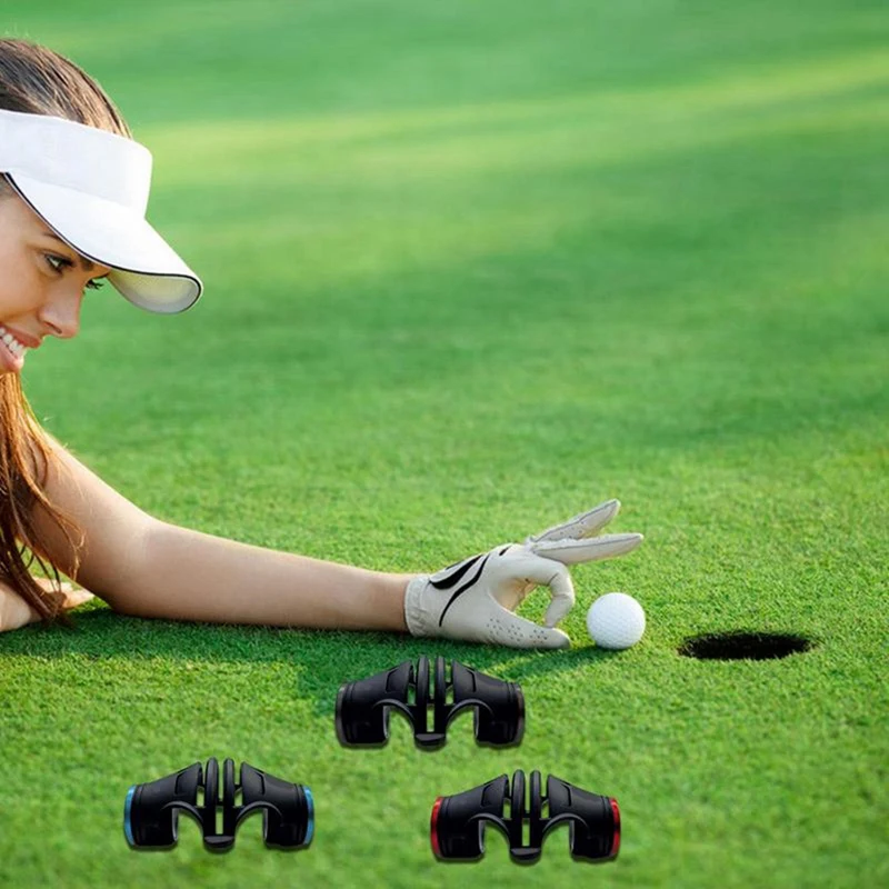 1 Kus Vysokou Presnosťou Golf Ball Marker Golf Loptu Line Marker Nástroj 360-Stupeň Triple 3-Line Golf Ball Marker