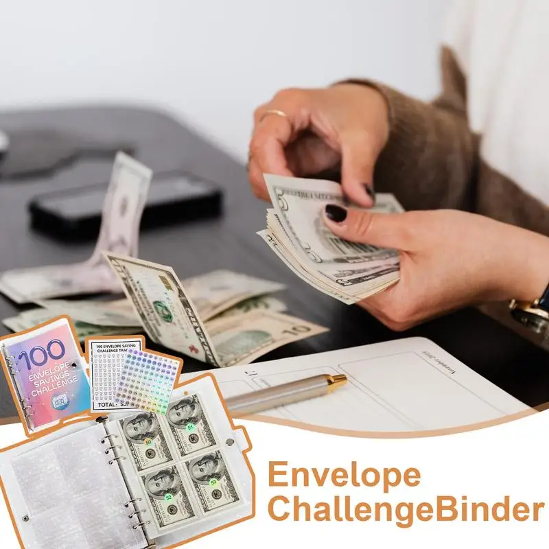 100 Obálky Úspory Výzvou Binder Peniaze Rozpočtu Binder Peňažné Obálky Binder Prenosné Peniaze Binder Organizátor Za Hotovosť Rozpočtu