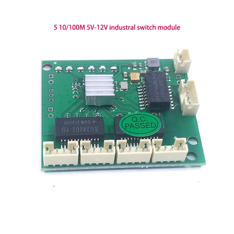 100M prepínač Nespravovaná 3/5port 10/100M priemyselný Ethernet switch modul Doska Ethernet PCBA rada OEM Auto-detekčných Portov