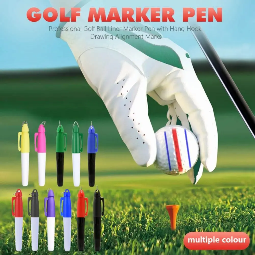 10Pcs Golf Loptu Fólie Značky Pero S Zavesiť na Háčik Odborné Kreslenie Zarovnanie Značky Prenosné Vonkajšie Športové Nástroj Pre Golfistov