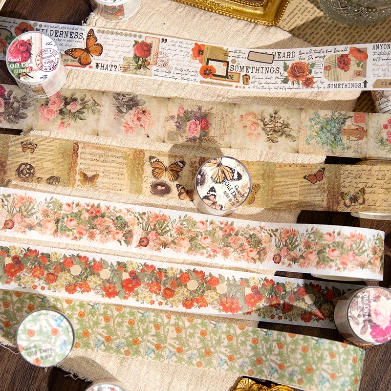 12PCS/VEĽA Krásnych Starých čias rad retro dekoratívne papier maskovacie pásky washi