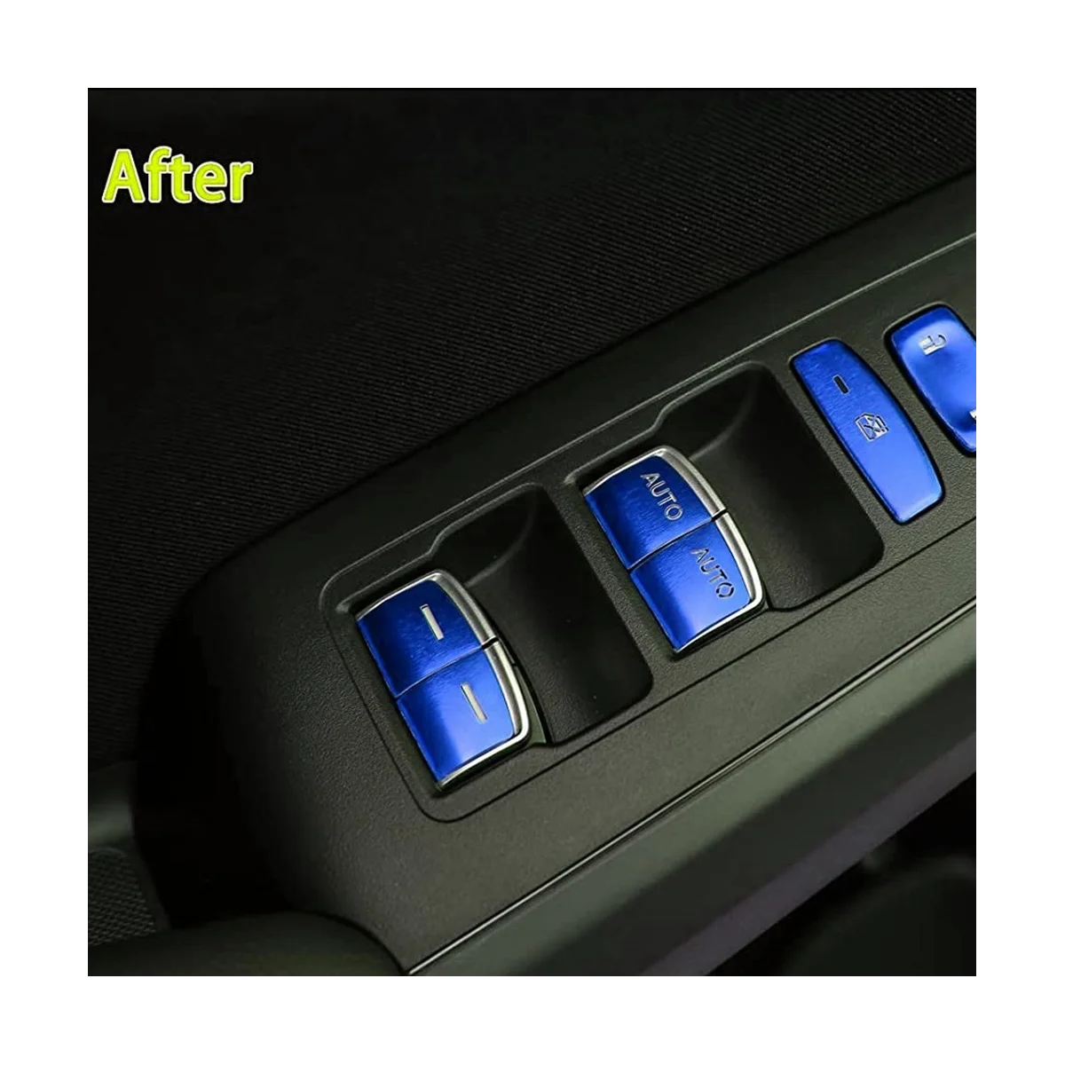 13Pcs Modré Okno Gl Výťah Prepnúť Tlačidlo Krytu Výbava Nálepka pre Honda Civic 11. Gen 2022