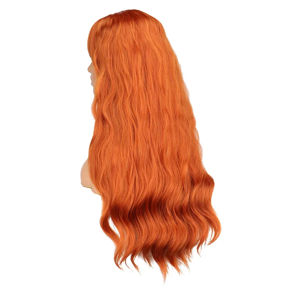 14Color Žien Dlho Orange Kučeravé Cosplay Syntetické Vlasy Parochňa Vody Vlna Strany Dievčatá Ružové žiaruvzdorné Denne Parochne