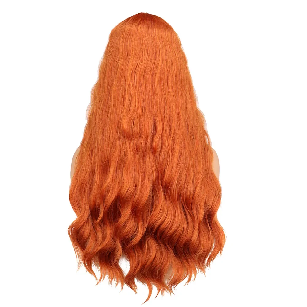 14Color Žien Dlho Orange Kučeravé Cosplay Syntetické Vlasy Parochňa Vody Vlna Strany Dievčatá Ružové žiaruvzdorné Denne Parochne