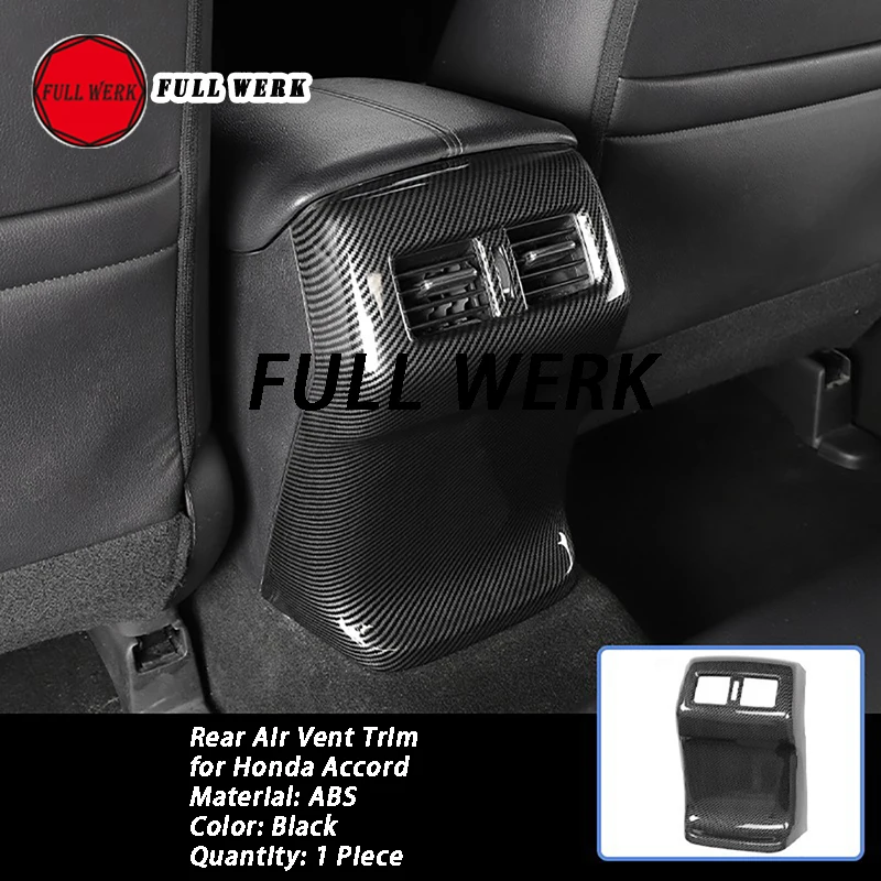 1pc ABS Auto Zadné Operadlo Box Air Vent Výbava Dekorácie Kryt Nálepka pre Honda Accord 9. 13-17 Interiéru Príslušenstvo