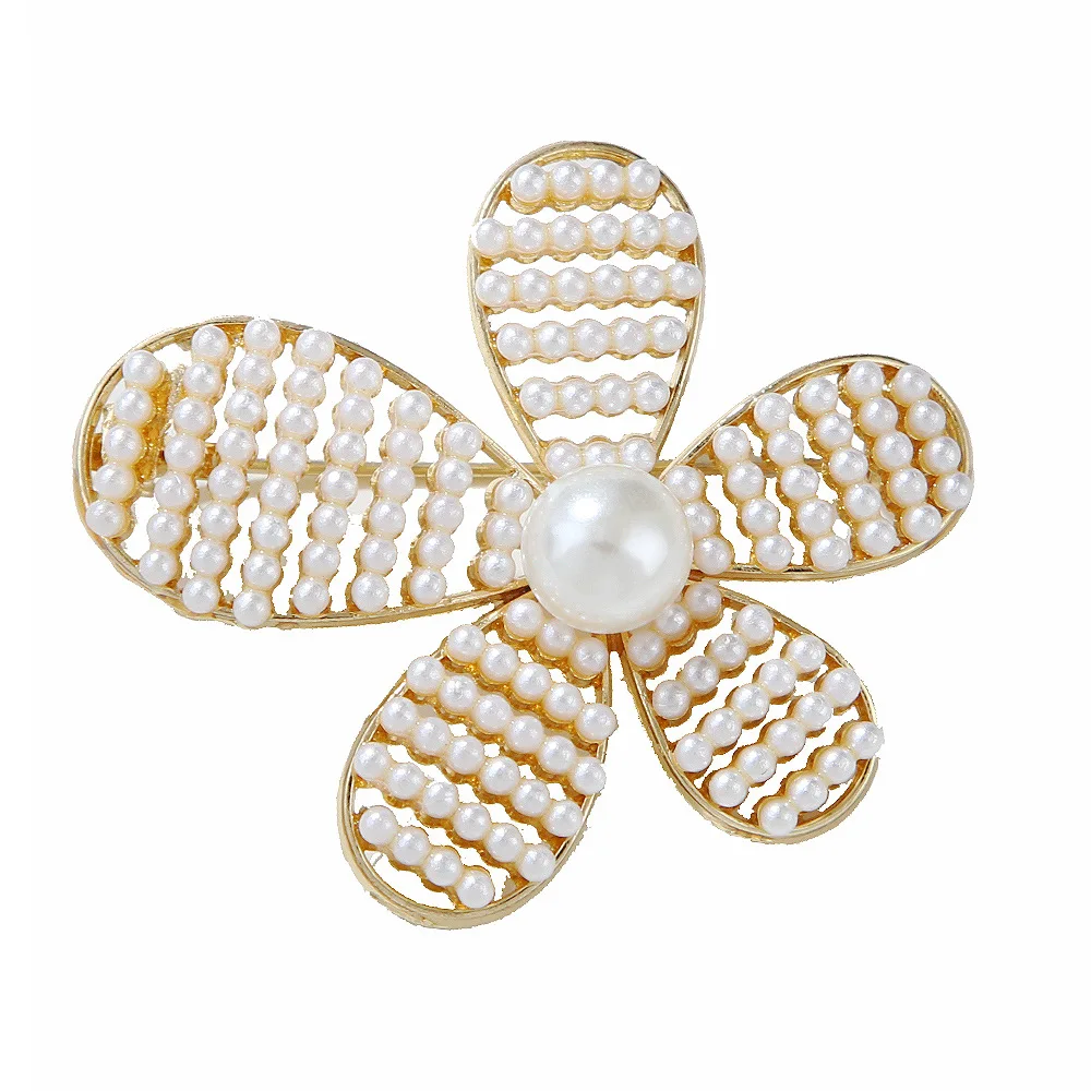 1pc Elegantné Faux Perly Camellia Brošňa Pin pre ženské Odevné Doplnky - Kreatívne Kvetinové Odznak s Nadčasové Odvolanie