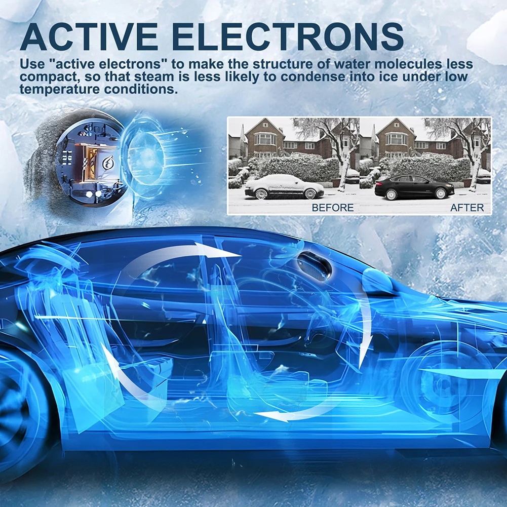 1pc Univerzálny Auto Rušenie Nemrznúca Zariadenie Elektromagnetické Molekulárnej čelné Sklo Mikrovlnná Deicing Anti-Ice Nástroja
