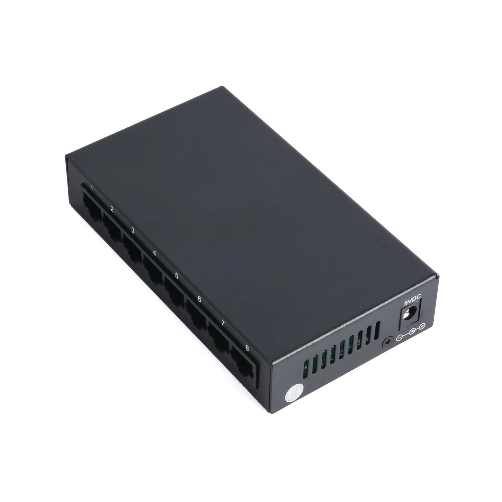 1PCS 8 Portov 100Mbps RJ45 Rýchle Siete Smart Switch Prepínač Hub Kovovým plášťom S NAMI Power Internet Splitter Pre IP Kamery AP