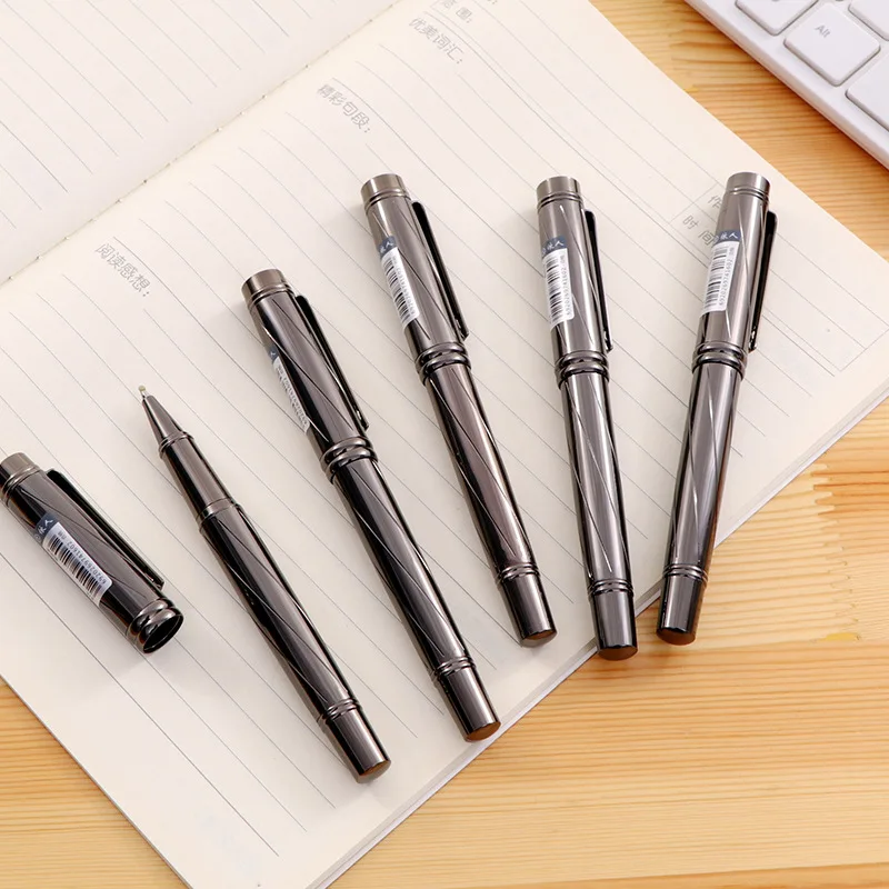 1pcs kvalitné luxusné guľôčkové pero šedá stereo line obchod office 0,5 mm nib loptu guličkové pero, nové