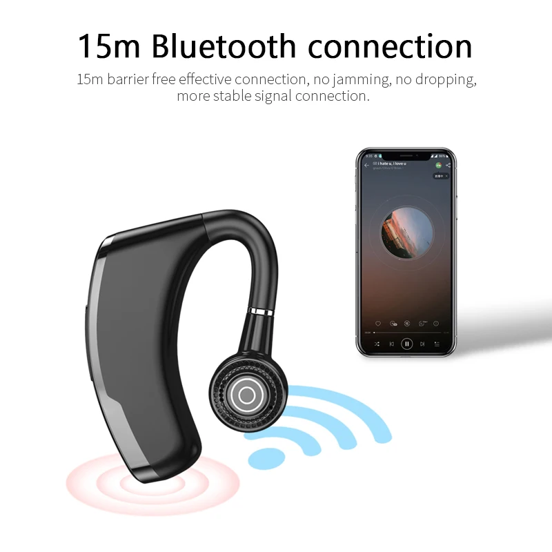 1~8PCS Slúchadlá V9 bluetooth-kompatibilné Slúchadlá Hands-free Wireless Headset Hluku, Ovládanie S Mikrofónom Vysoko Kvalitný Stereo