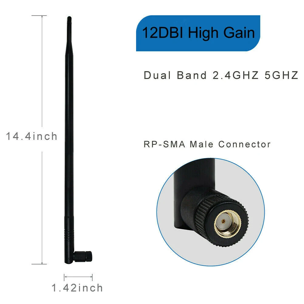 2.4 G Antény WiFi 12dBi Pbx Anténa 2.4 GHz internet vecí RP-SMA Konektor SMA MALE High Gain Bezdrôtovej Siete Smerovač Kábel Pigtail