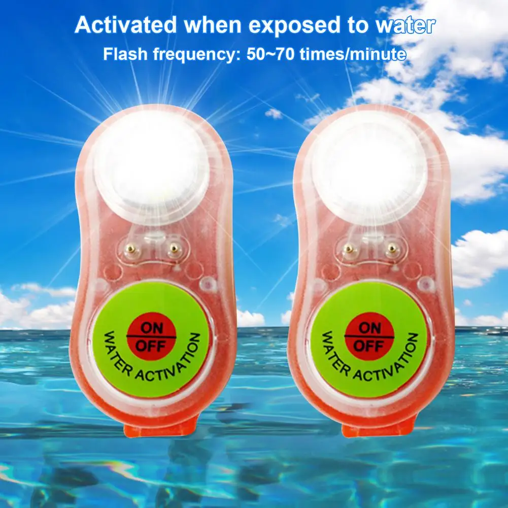 2 ks Morských LED Stroboskop Pozíciu Svetlo Vody Aktivovaný Vode Indikátor Signálu, Svetelný Nepremokavé Morské Svetlo Lodné Príslušenstvo