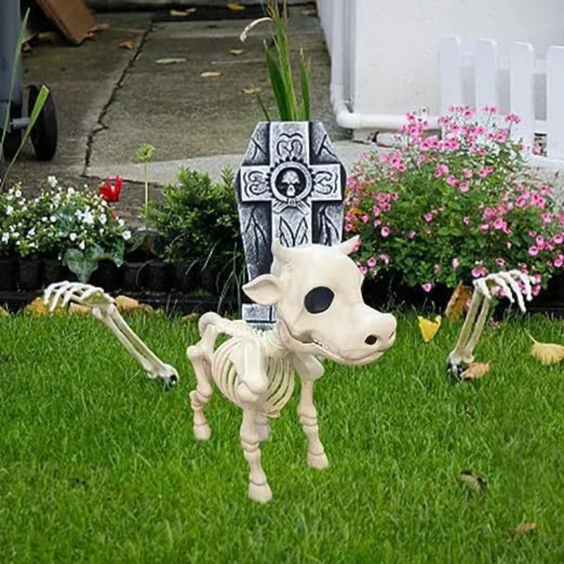 2023 Halloween NOVÉ Krava, Kôň Kostra Zložité Cintorín Živice Krava Lebky Kostra Strašidelné Halloween Horror Krava Kosti Skeletu Dekor