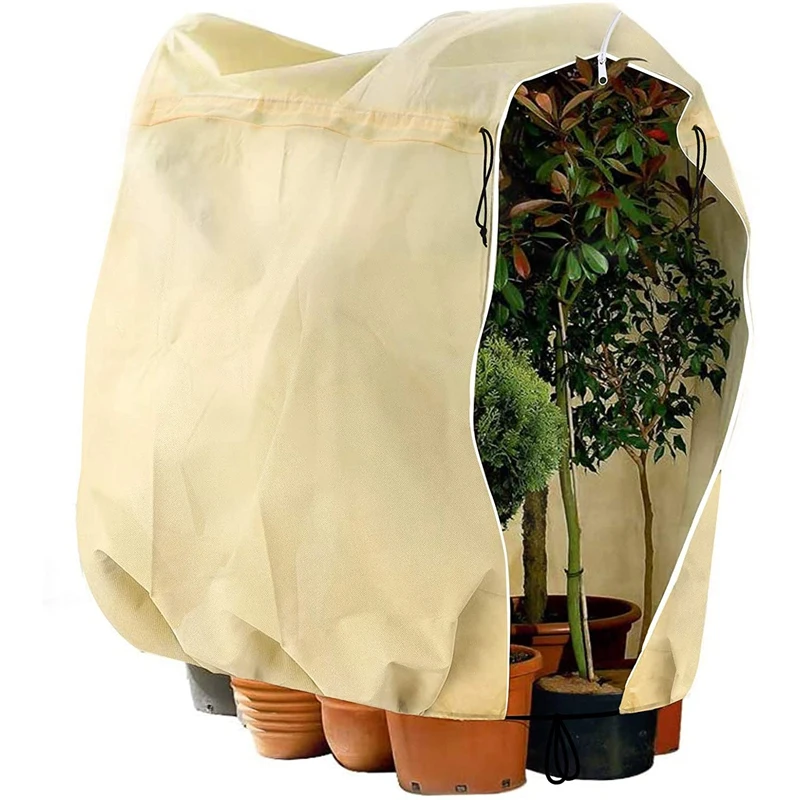 240X200cm Béžová netkanej Textílie Ovocných Stromov Kryt Anti-Freeze za Studena-Odolné Rastliny Ochranný Kryt