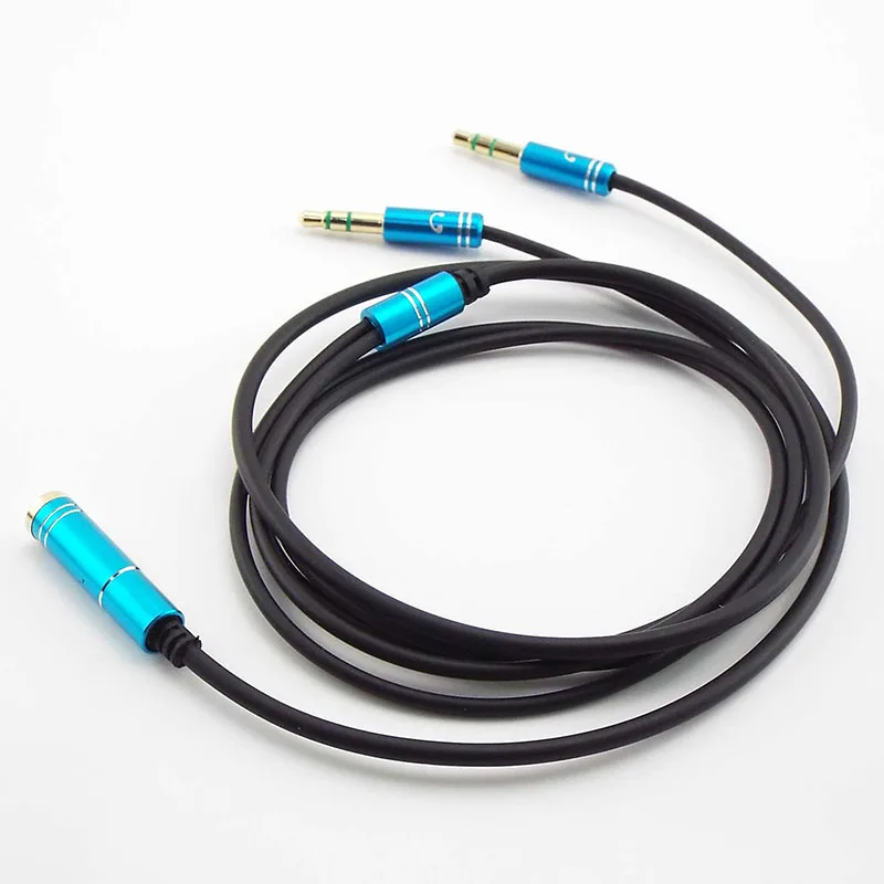 3,5 mm Jack, Mikrofón, Slúchadlá Audio Splitter Aux Predlžovací Kábel Žien a 2 Mužov Slúchadlá Pre Telefón Počítač L1