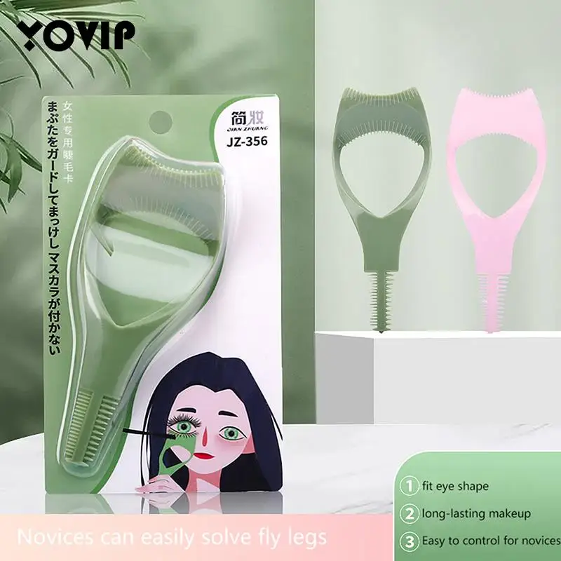 3 V 1 Make-Up Mascara Štít Kefa Aplikátor Špirála Sprievodca Karty Multifunkčné Krásy Make-Up Pomoci Štetcov Rias Nástroje