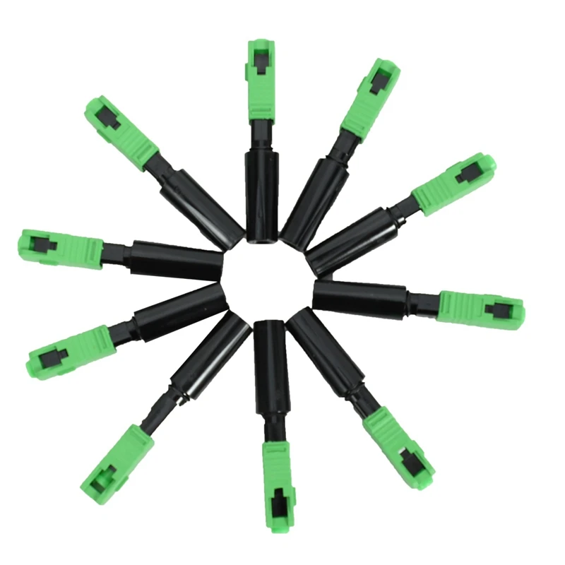 30Pcs Ftth Vložené Rýchly Konektor SC/APC Zelená Plastové Optický Konektor