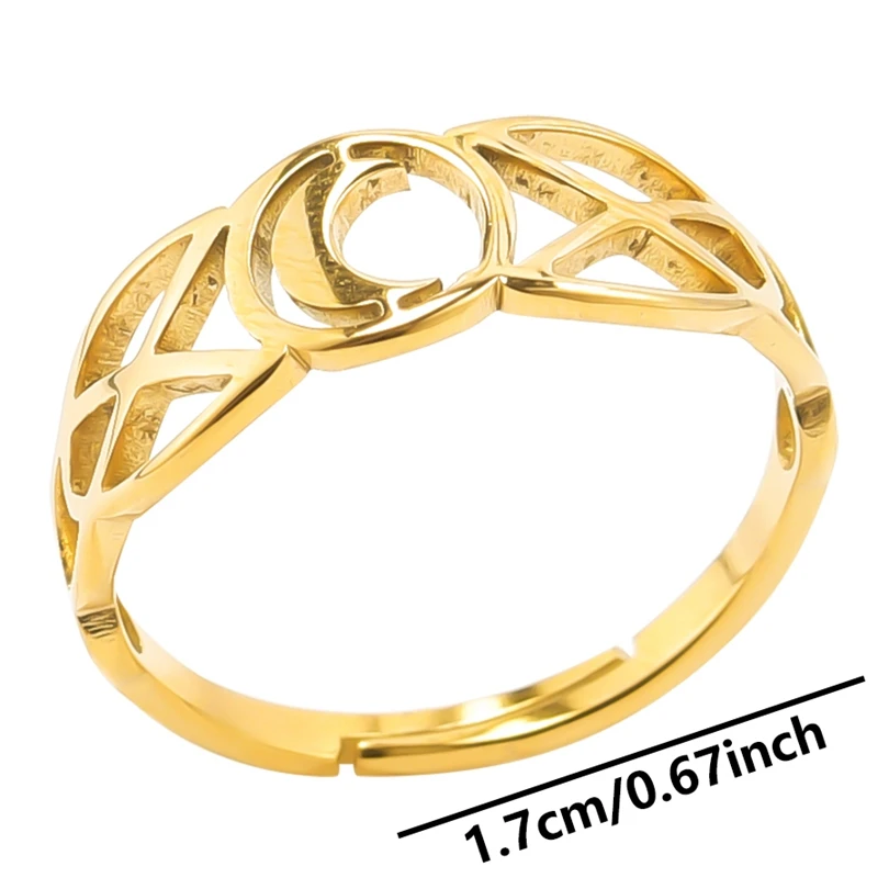 316L Nerezovej Ocele Kráľovná Mama Ruky Spider Čistý Motýľ, Resizable Prstene Pre Ženy, Mužov Trend Vintage Šperky Zlatá Farba Krúžok