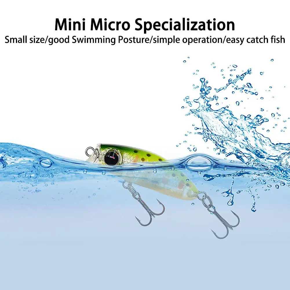 35mm/2,8 g Rybárske Lure 3d Oči-Pomalé potopenie Mini Micro Minnow Umelé Falošné Návnady S Výšok Háčiky Drop Shipping