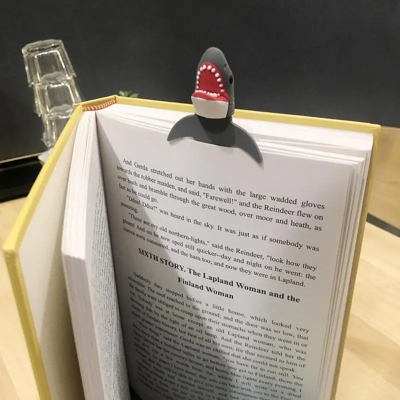 3D Zvierat Záložku 3D Shark Krokodíla Tvarované Šialený Záložky Zábavné Čítanie Darček Cartoon Vianočné Záložku Pre Študentov Teens