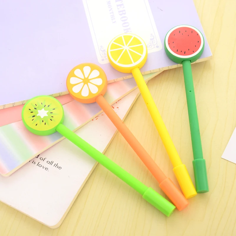 4 ks/Veľa Kawaii Krásne Ovocie-Farba 0,5 mm Ihla-Tip Gélové Pero pre Školy Grafické efekty & Office,