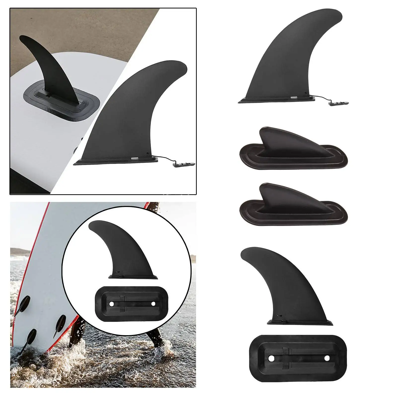 4 Palce, Surfovať Vody Vlna Fin SUP Príslušenstvo Stablizer Stand Up Veslovať Rada Surf Slide-in Fin Strane Fin