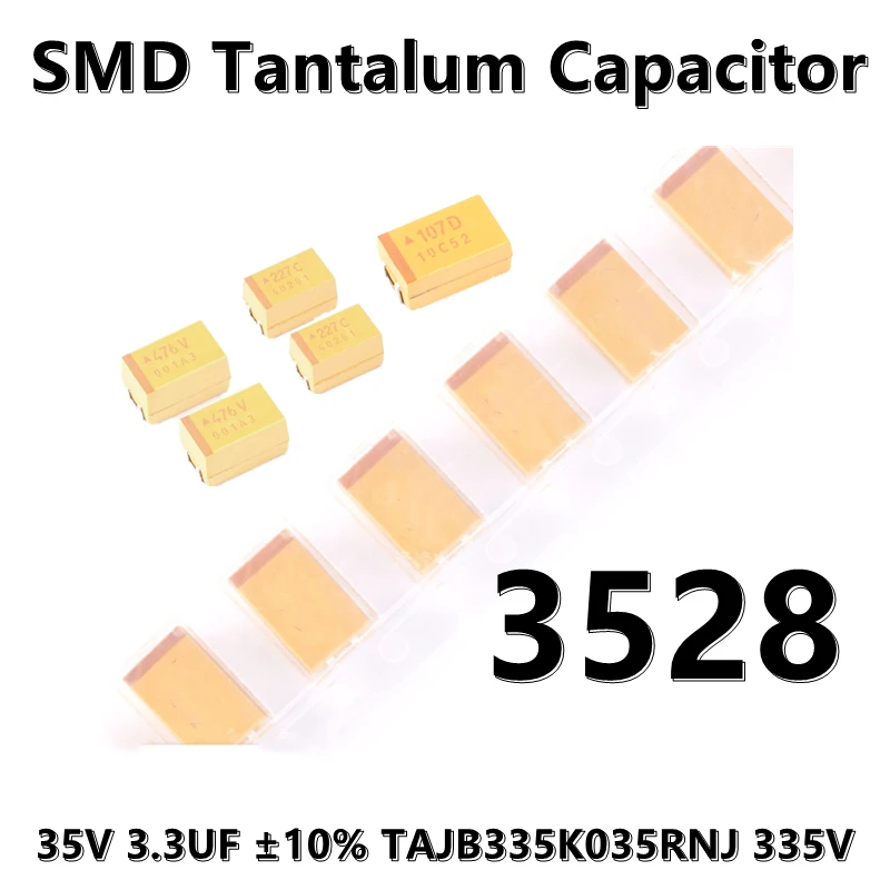 (5 ks) 3528 (Typ B) 35V 3.3 UF ±10% TAJB335K035RNJ 335V 1210 SMD tantal kondenzátor