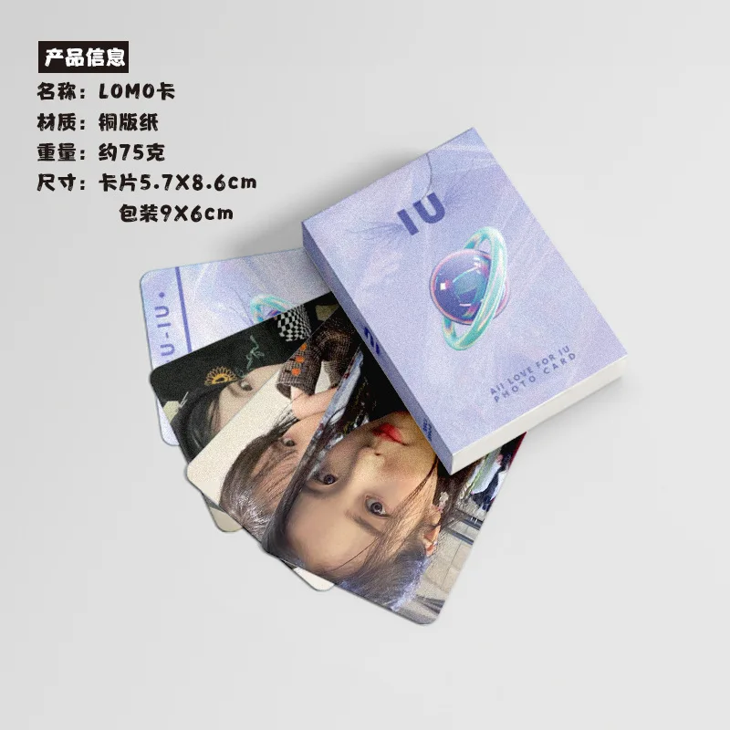 50 Ks/Set IE Nový Album Laser Lomo Karty Lee Ji Eun Star Charakter Photocard Zbierku Kariet Cosply Darček