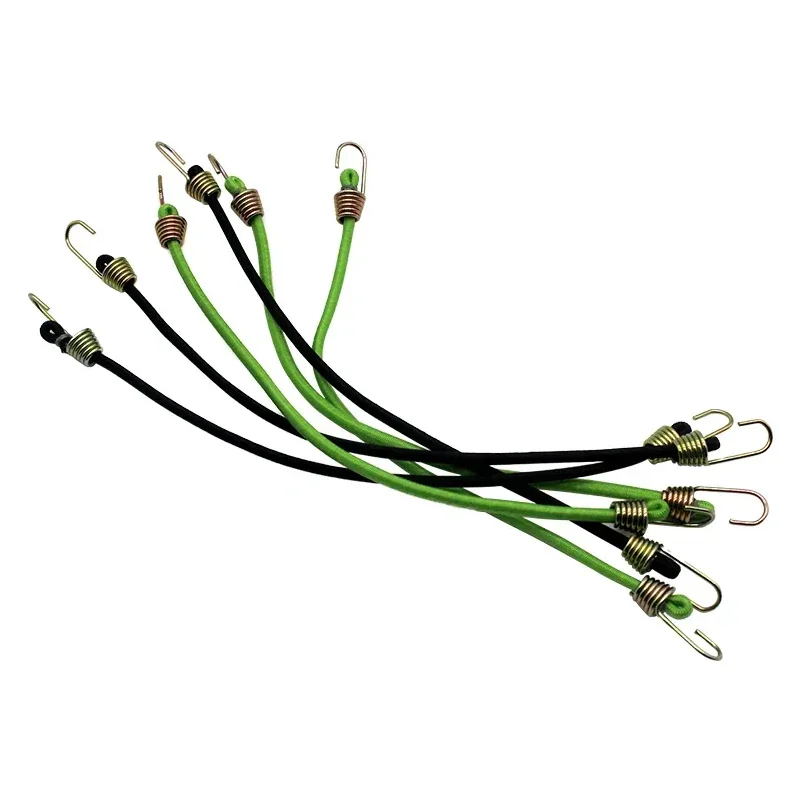 6/10Pcs Heavy-duty lano elastické bungee kábel Batožiny zväzok Elastický pás, Zapínanie zásuvky nástroja elast
