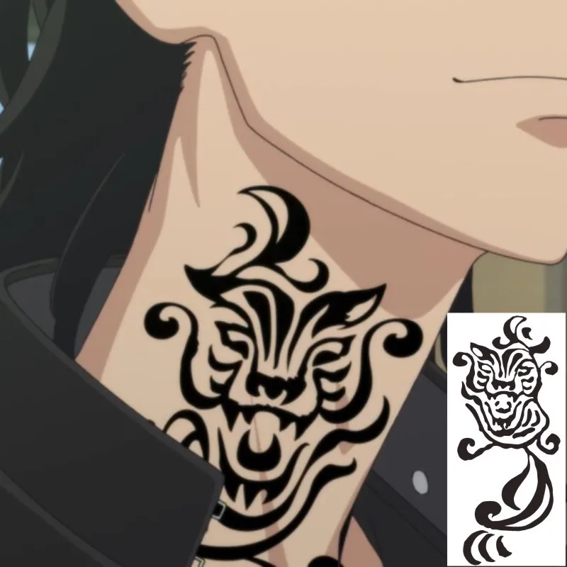 Anime Tokio Revengers Cosplay Tetovanie Nálepky Mikey Krku Tetovanie Draken Dragon Tattoo Mužov Halloween Party Roleplay Príslušenstvo