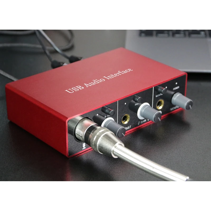 Audio Rozhranie XRL Audio Rozhranie, 48V Phantom Power Nástroja Podpory Elektrická Gitara Tabliet Počítač, Smartphone