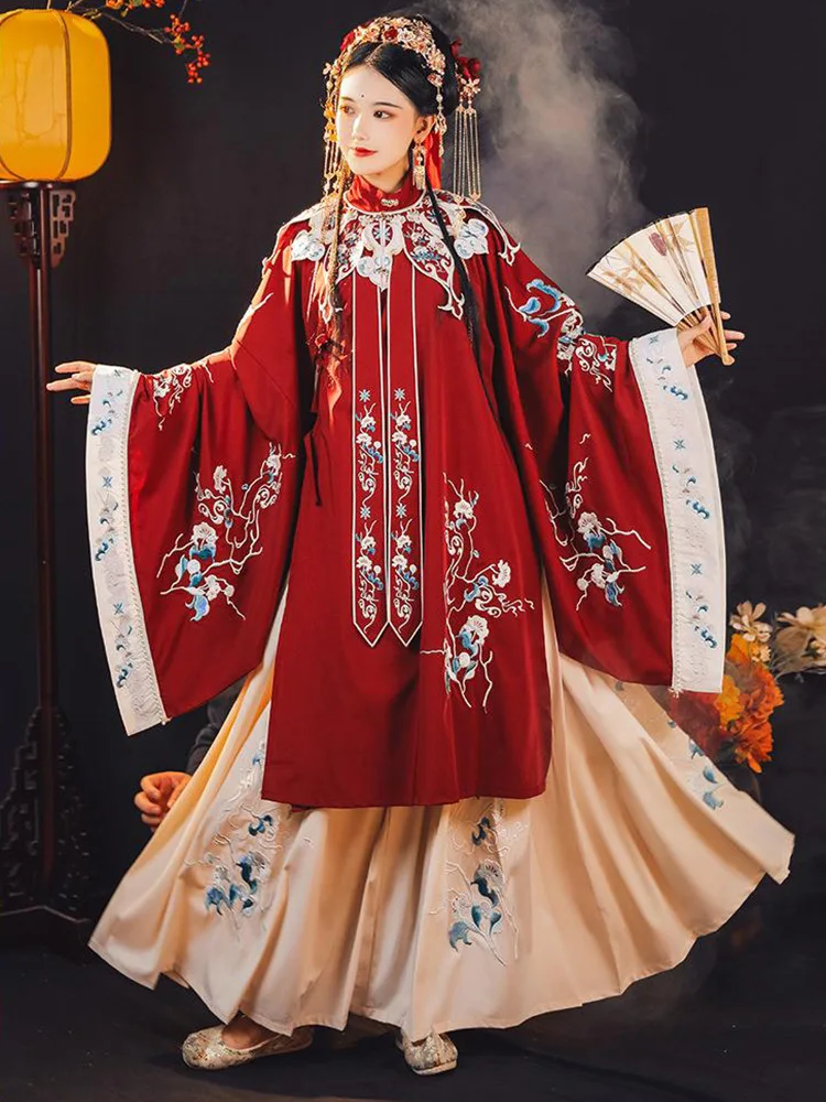 Autentické Hanfu žien dávnych kostým Čínsky štýl stand golier cardigan s víla vzduchu a elegantné vietor a mraky