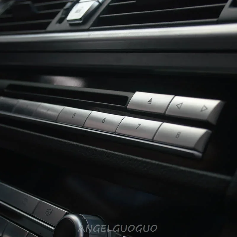 Auto Klimatizácia CD Počet Tlačidiel Flitrami Dekorácie Kryt Výbava Pre BMW 5 6 7 Série 5GT F10 F18 F06 F07 F12 F13