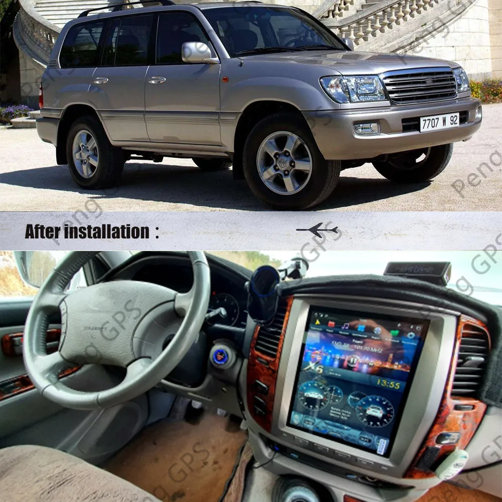 Auto Multimediálny Prehrávač Pre Lexus Lx470 / Toyota Land Cruiser Lc100 Štýl Android Audio Rádio Stereo Autoradio S Gps Vedúci Jednotky