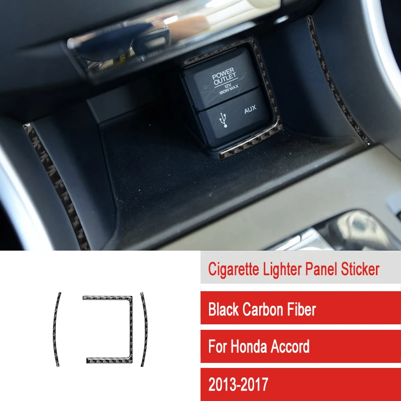 Auto Zapaľovač Cigariet napájacia Zásuvka AUX Panel Flitrami Vnútorné Dekorácie, Nálepky, Auto Accesorries Pre Honda Accord roky 2013-2017