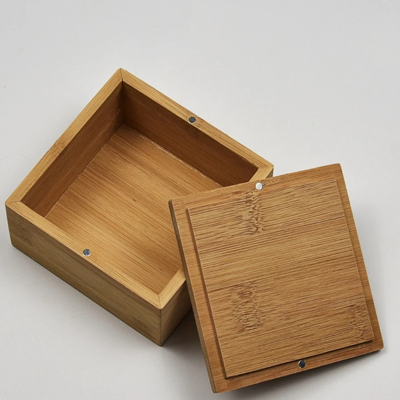 Bambusové Karty Úložný Box Hrá Krabica pre Prípad Kontajner na Stôl