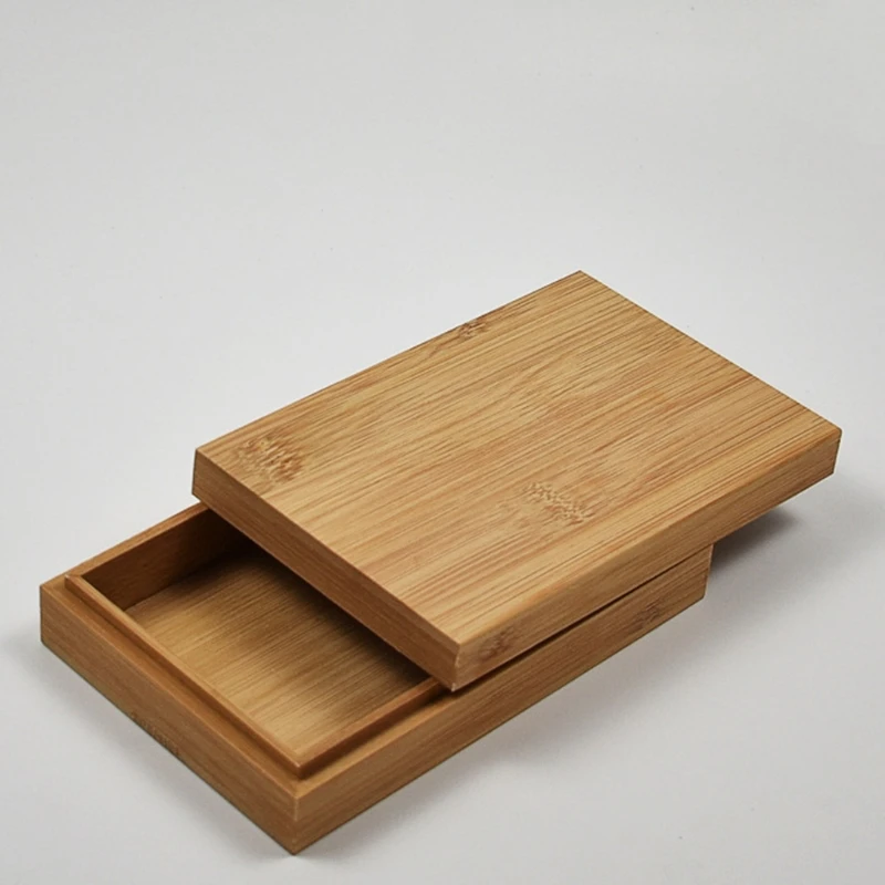 Bambusové Karty Úložný Box Hrá Krabica pre Prípad Kontajner na Stôl