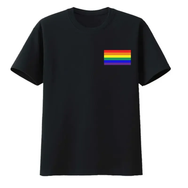 Bavlnené tričko LGBT Držanie Rúk Dúha Farieb Štýl Camiseta Hombre Humor Mužov Oblečenie Y2k Oblečenie T-shirts Muž Tlač Lete