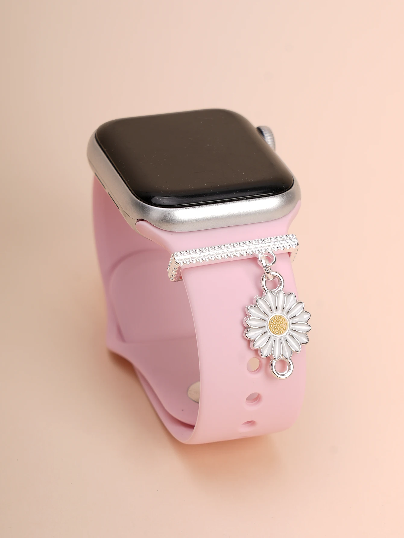 Biele Malé Daisy Kúzlo Hodinky s Dekoratívne Krúžok pre Smart Apple/Xiao Silikónové Hodinky Remienok Príslušenstvo Šperky