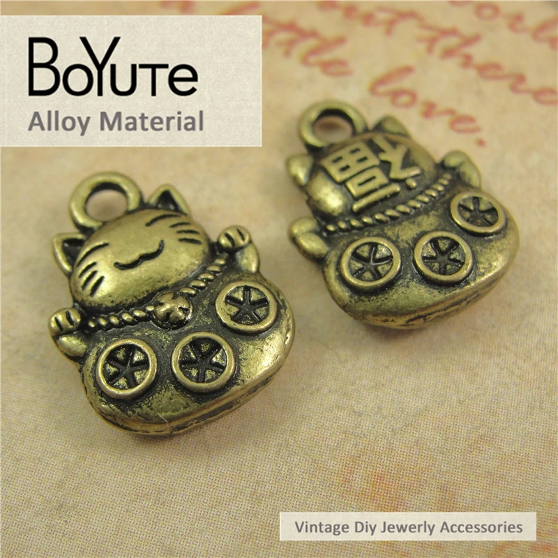 BoYuTe (100 Ks /lot) 12*15 MM Antické Bronzové Pozlátené Zliatiny Zinku Mammon Charms Diy Šperky Zistenia Príslušenstvo