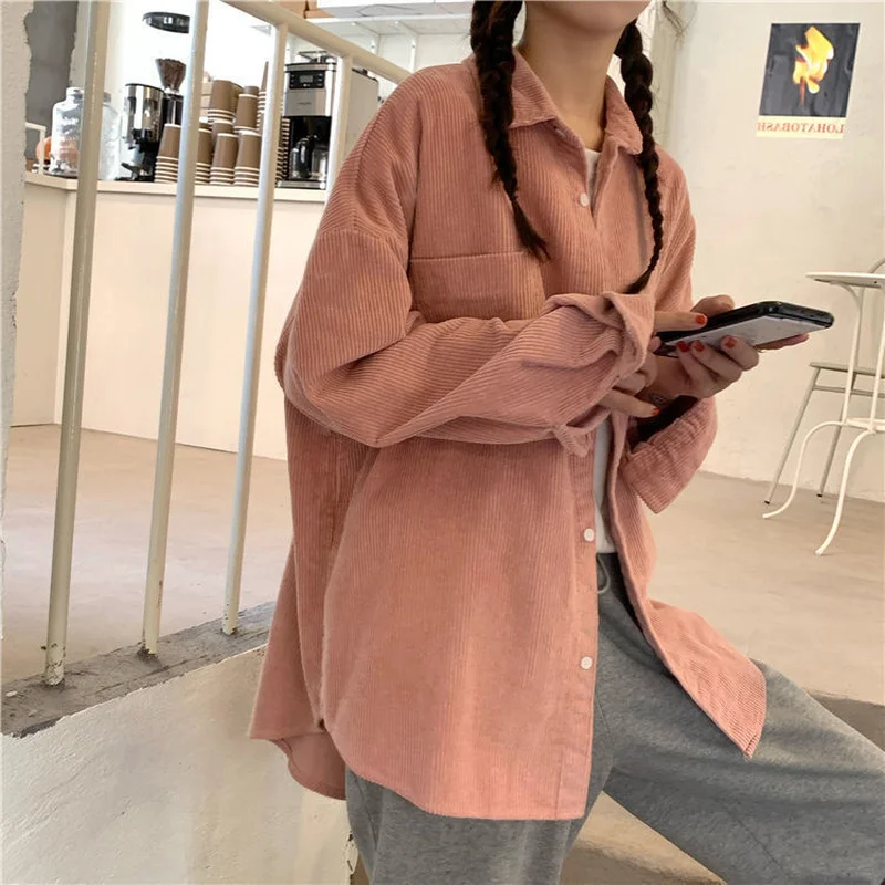 Bundy Ženy Menčester Pevné Bežné Základné Zase dole Golier Študentov Harajuku Mujer Streetwear Retro Voľné Vintage Doplnky, Elegantné Kabáty