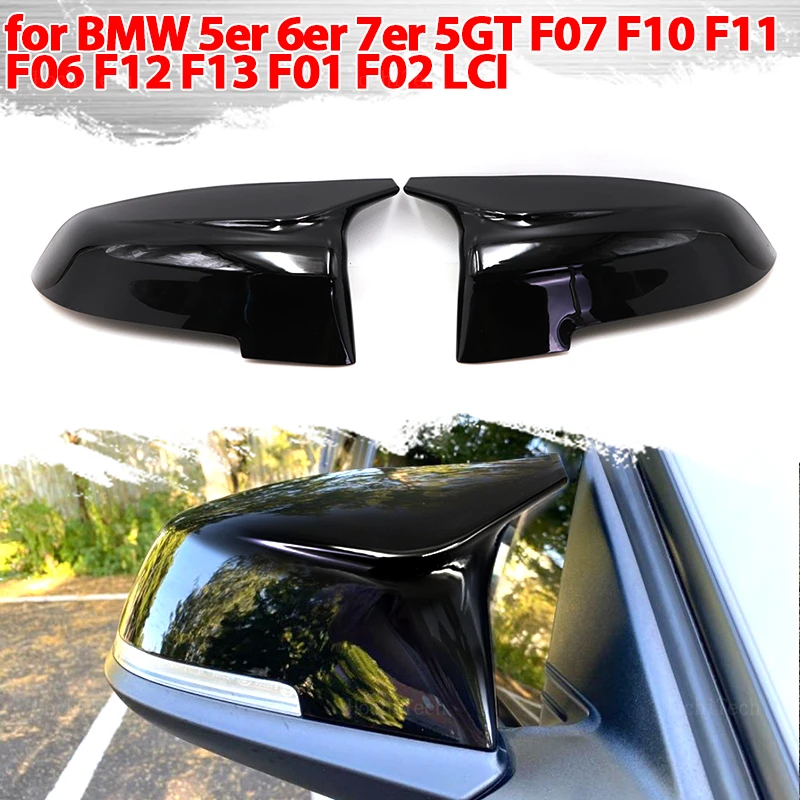 Carbon Fiber Auto Dverové Krídlo Bočné Zrkadlo Pokrytie Čiapky púzdro pre BMW 5 6 7 série 5GT F10 F11 F07 F06 F12 F13 F01 F02 Alpina B5