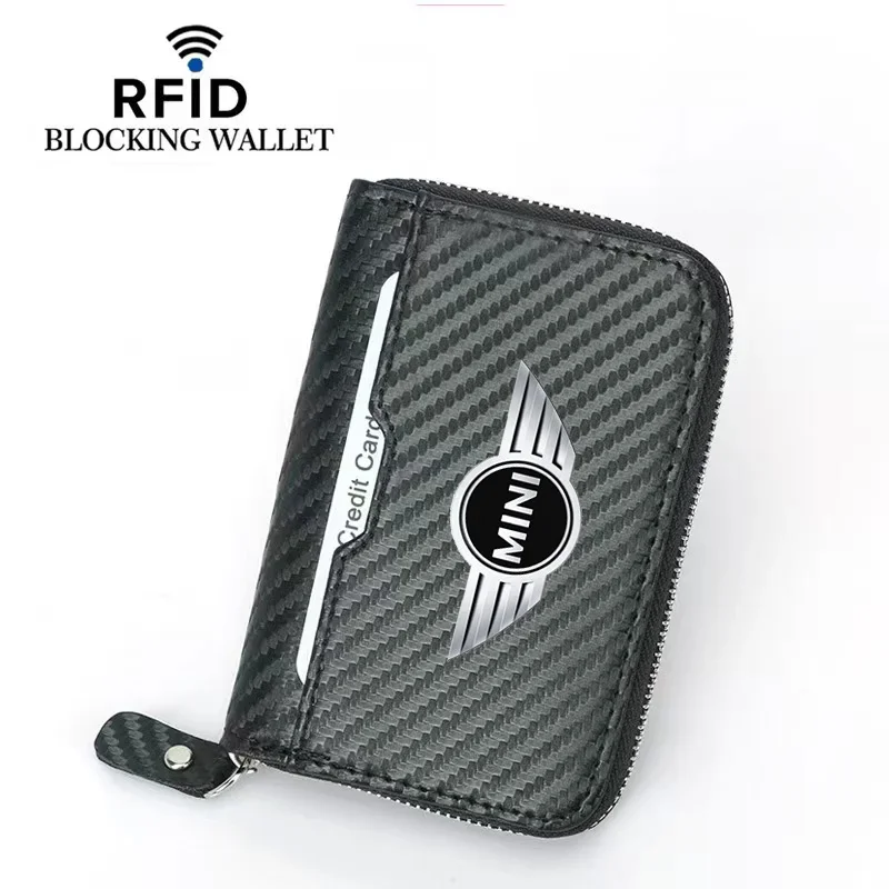 Carbon Fiber ID Karty Kreditné Karty Držiteľ Karty Taška RFID Anti-Magnetické Multi-Funkcia Multi-Card Kabelku Pre Mini