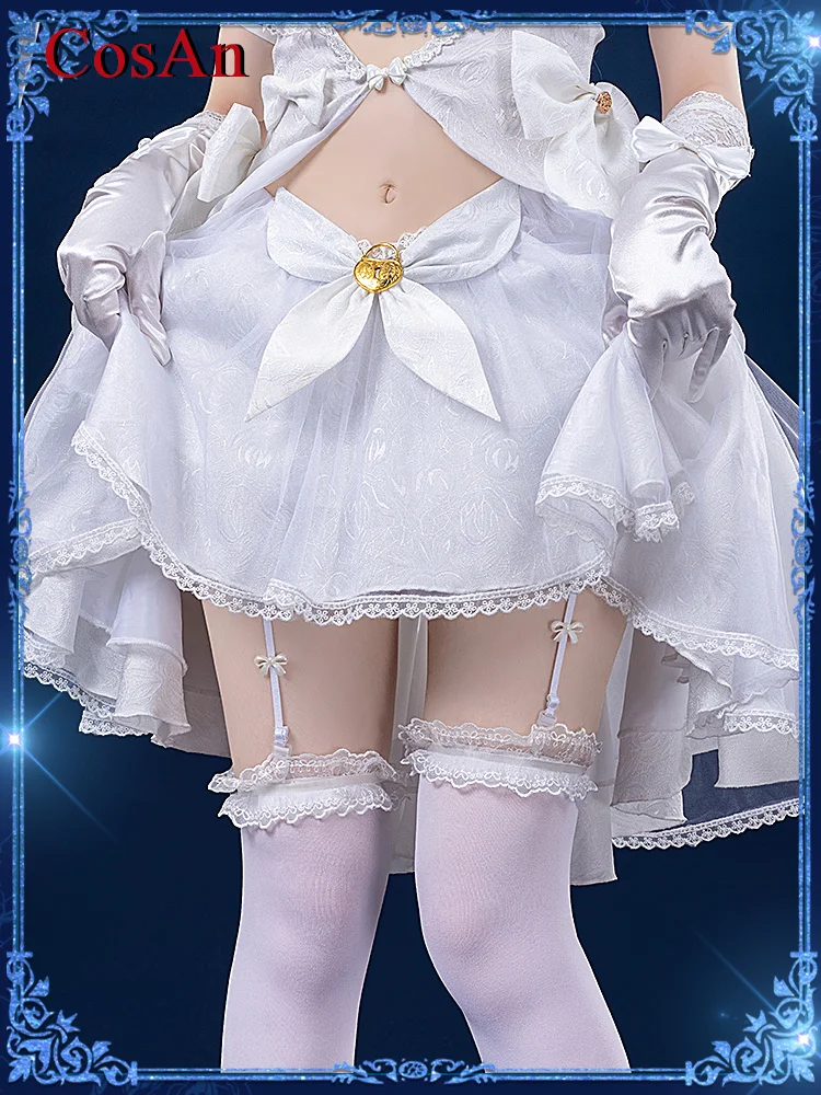 CosAn Hra Genshin Vplyv Ganyu Cosplay Kostým Svadobné Šaty Krásne Sladké Jednotné Žena Činnosť Strany Úlohu Hrať Oblečenie