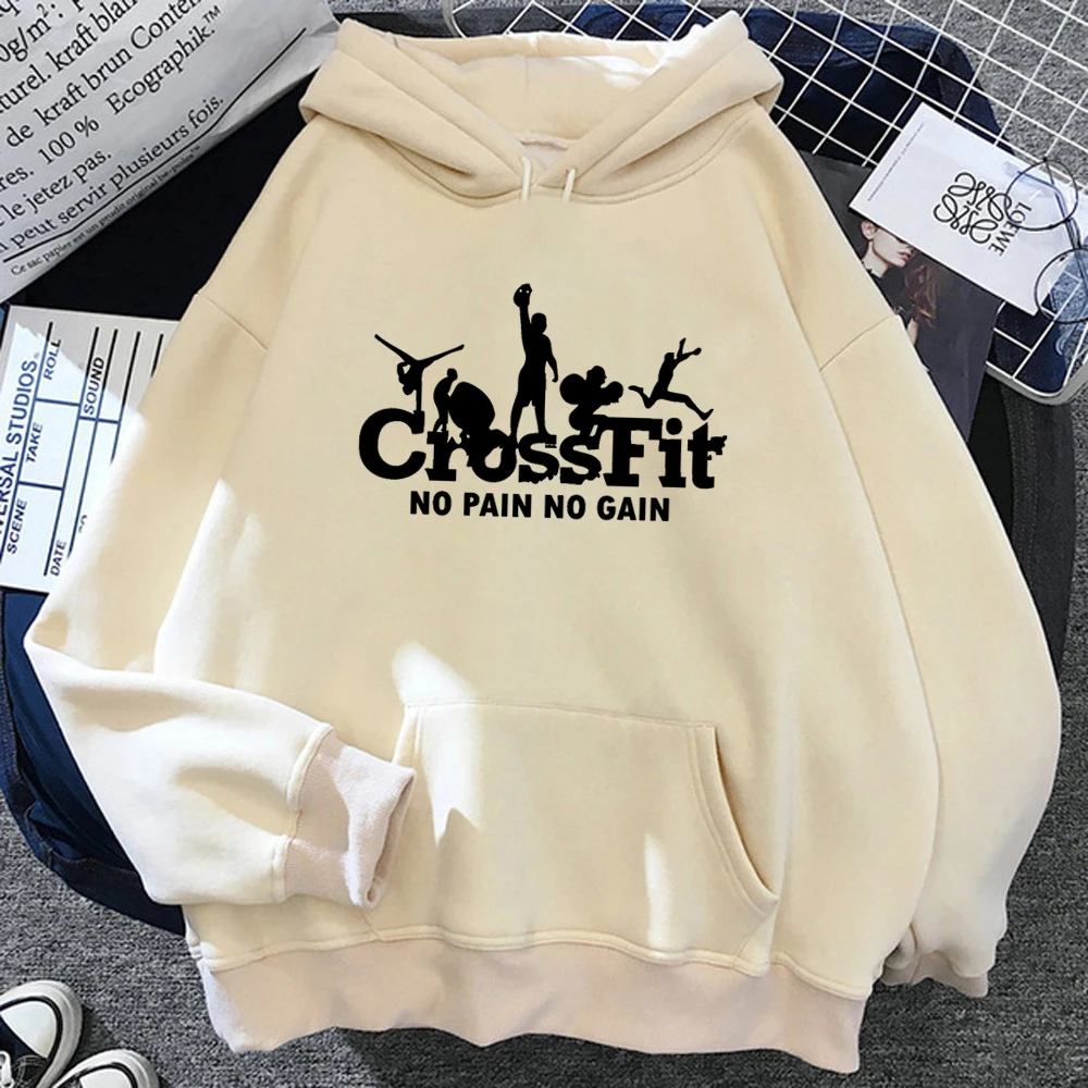 Crossfit Fitness hoodies ženy anime y2k estetické grafické Fleece ťahá tepláková súprava žena streetwear Tričko s Kapucňou