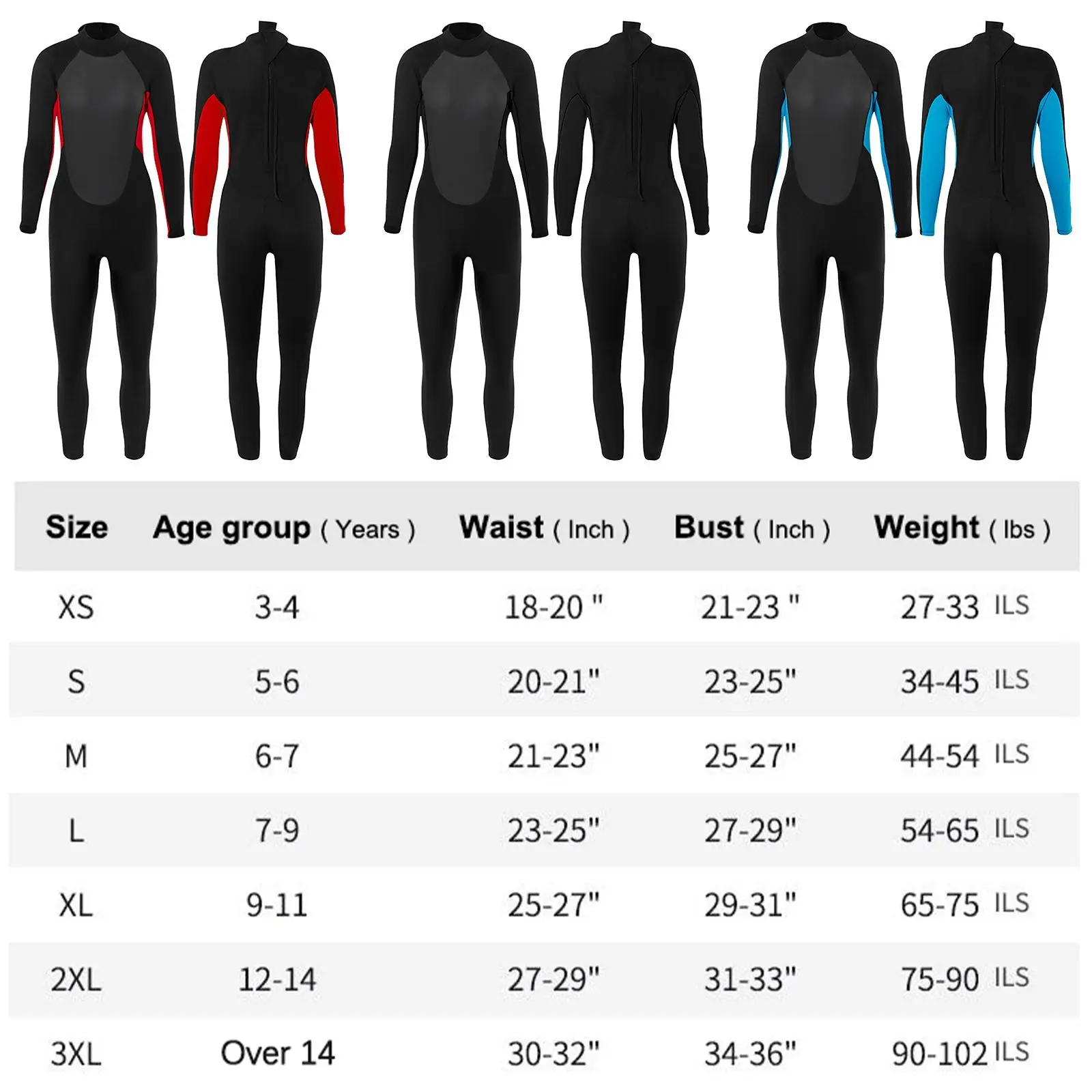 Deti Wetsuits 3 mm Neoprén na Potápanie Vyhovovali Jeden Kus Dlhý Rukáv celého Tela Swimsiut Jumpsuit pre Vodné Športy, Šnorchlovanie