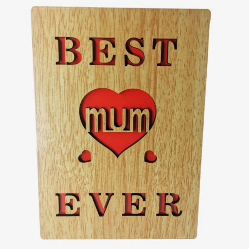 Deň matiek Card-Mama Narodeniny Karty -Najlepšia Mama Stále Drevené Karty Pre Matky - Darčeky Pre Jej